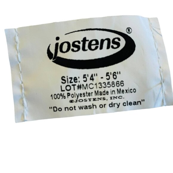 Jostens White Graduation Gown Size 5'4" 5'6" 100% Polyester Highschool College - Picture 4 of 4